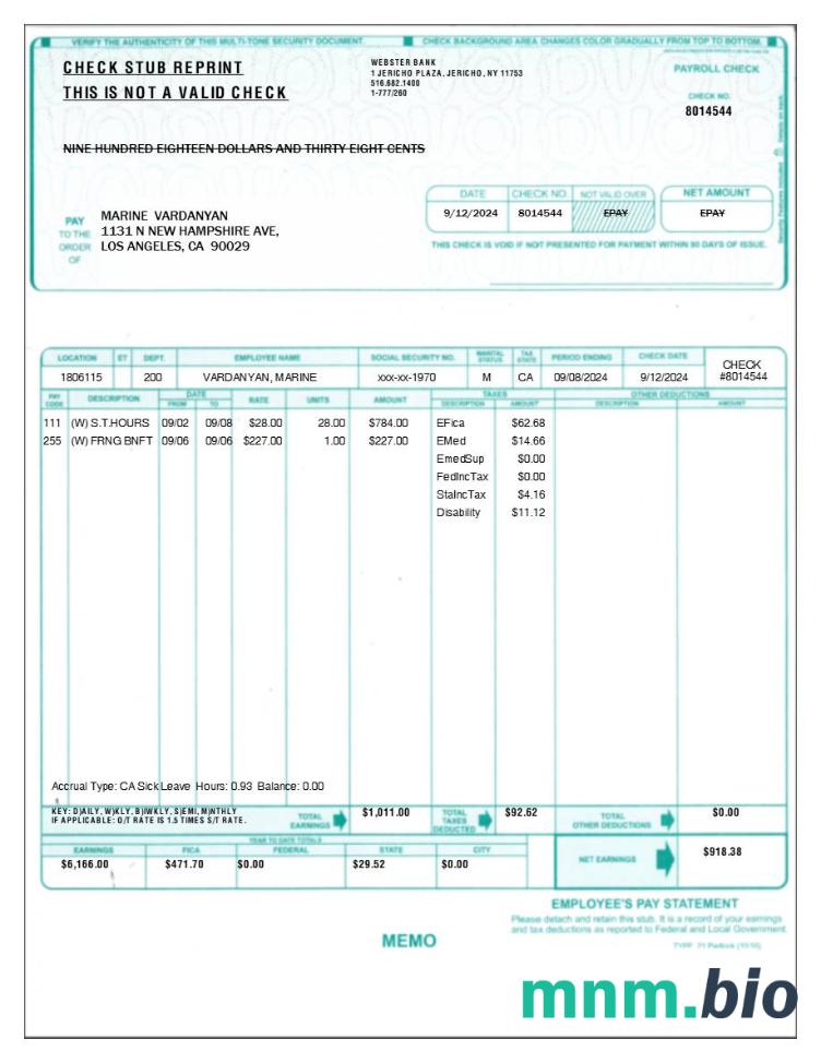 szablon wyciągu pracowniczego w formatach Word i PDF